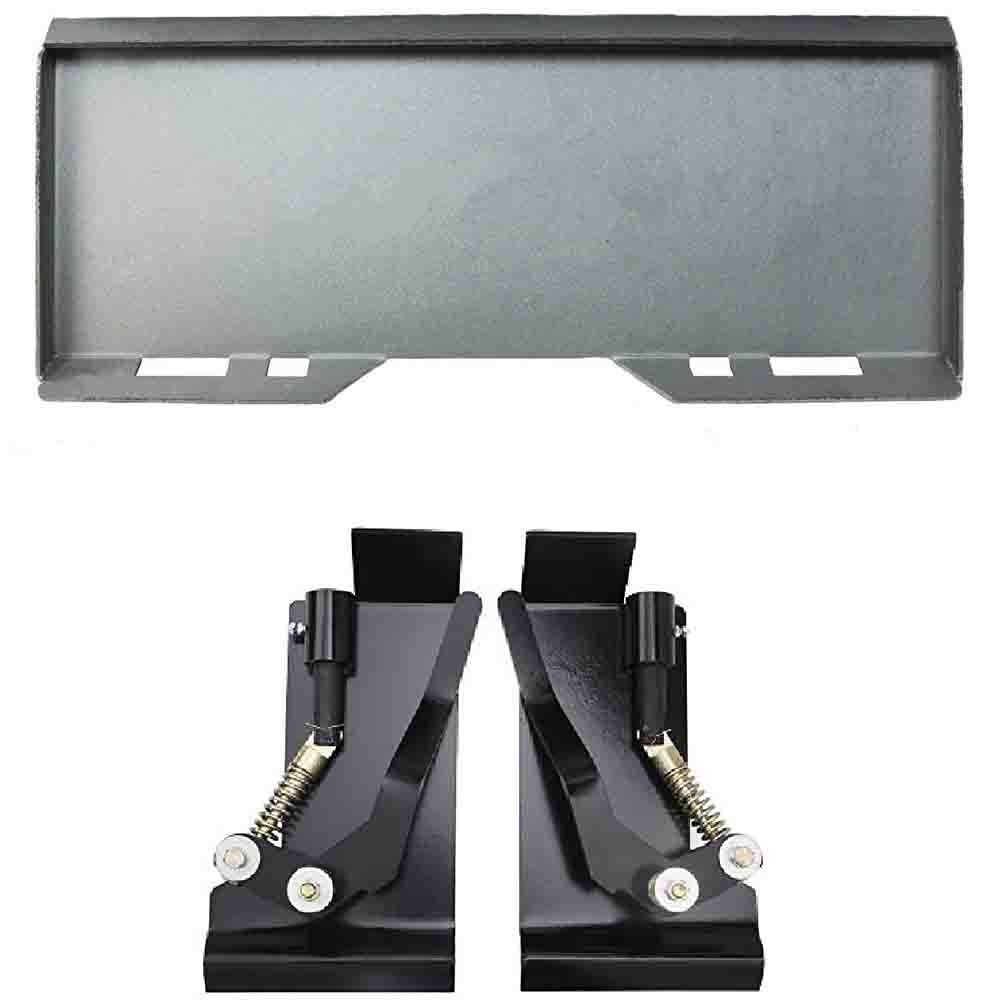 1/4" Quick Attach Mount Plate w/ Latch Box Brackets Fits Bobcat