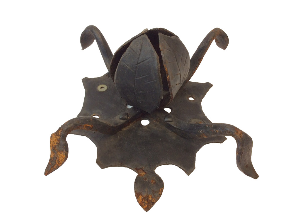 Blacksmith Made Lotus Hanging Plant Custom Mount Canopy Decorative