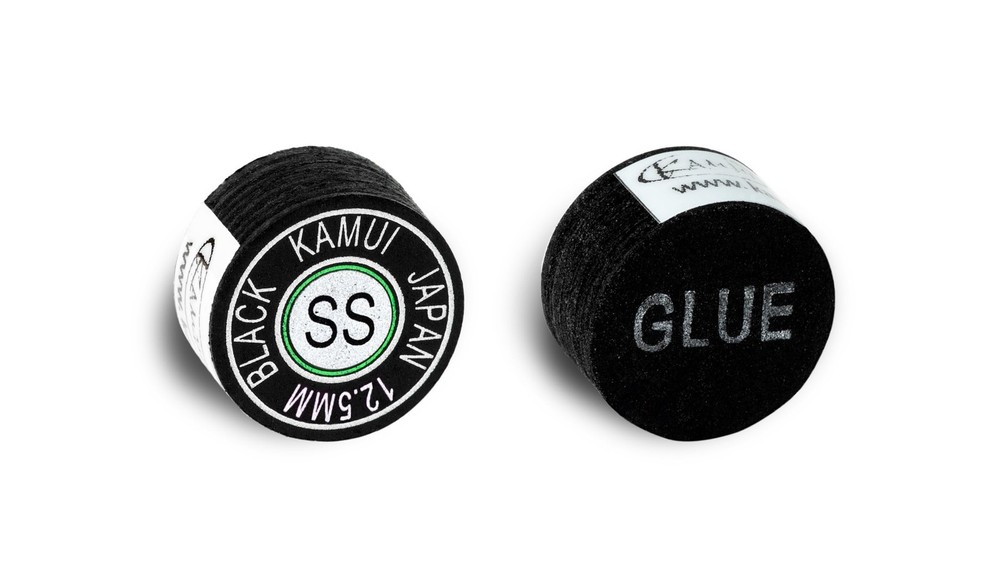 Black Laminated Pool Billiard CUE TIP - 1 pc (Super Soft, 12.5 mm)