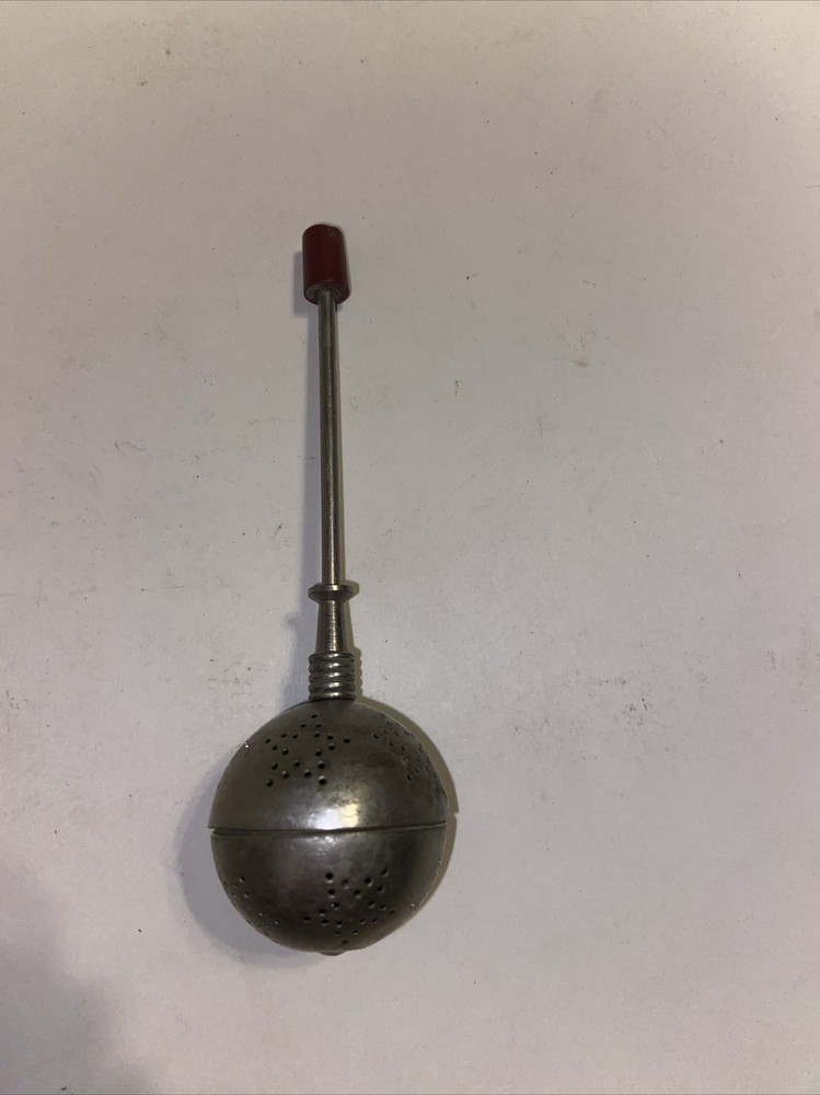 Vintage Metal Sliding Tea / Herb Tea Infuser 5” Unique Star Pattern