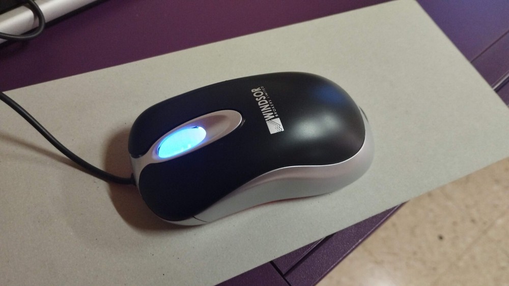 Vintage new Windsor PS/2 3 Button scroll Optical mouse 800dpi