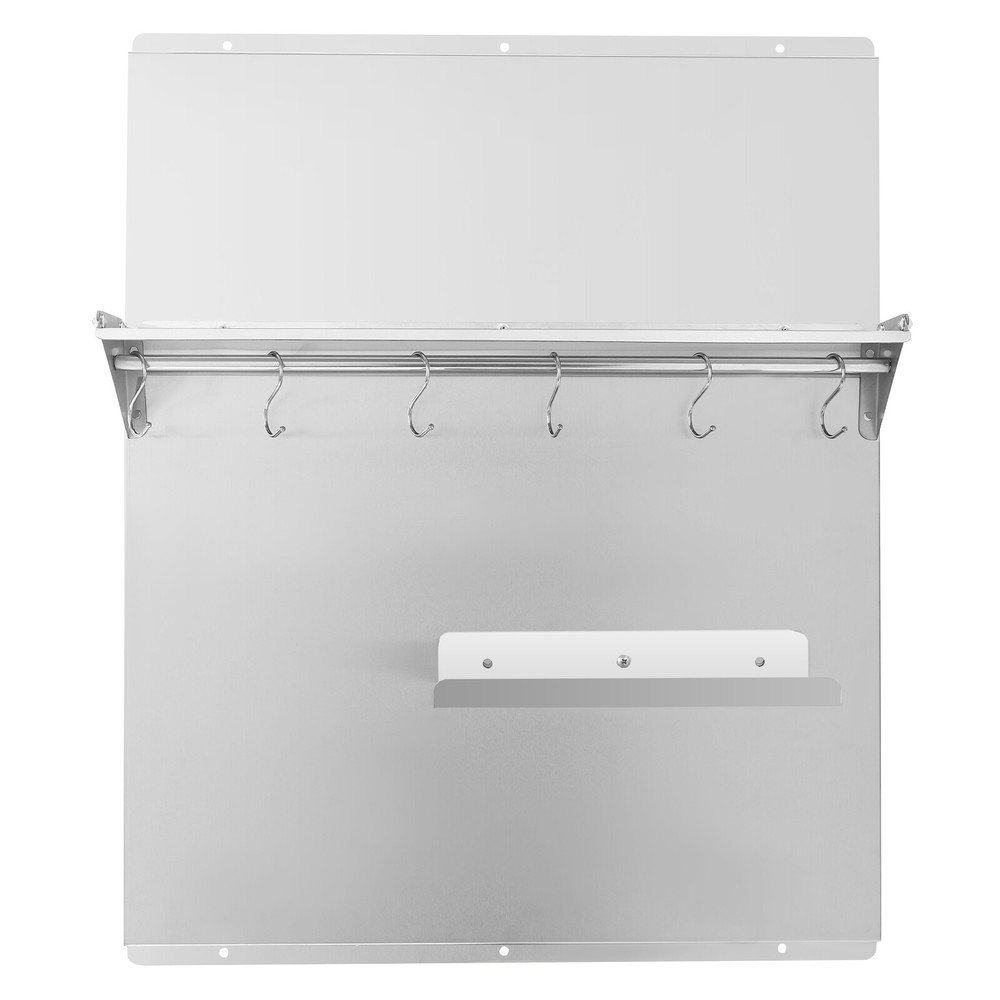 Kitchen Range Backsplash Commercial Stove Backsplash W/ Storage Shelf Wall Mount
