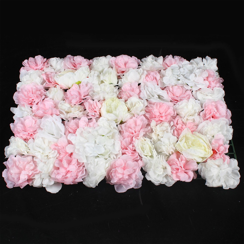 6X Artificial Flower Wall Panel Rose Hydrangea Wedding Party Venue Decor