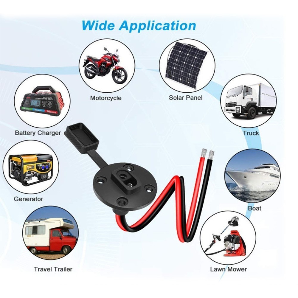 Mount Connector Quick Connect SAE Connector SAE Power Socket W/ 8 Screws