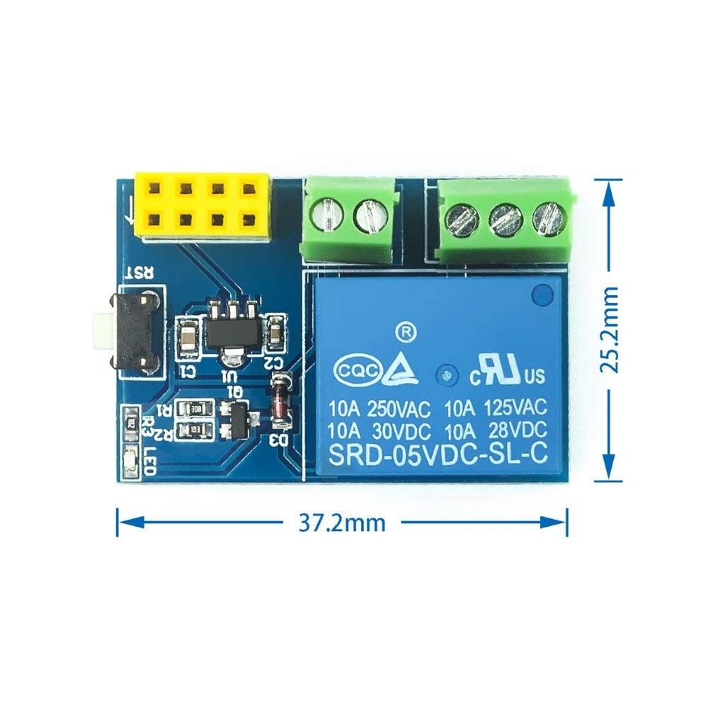 Acxico 2 pcs ESP8266 ESP-01S + 5V WiFi Relay Module Smart Home Remote Control...