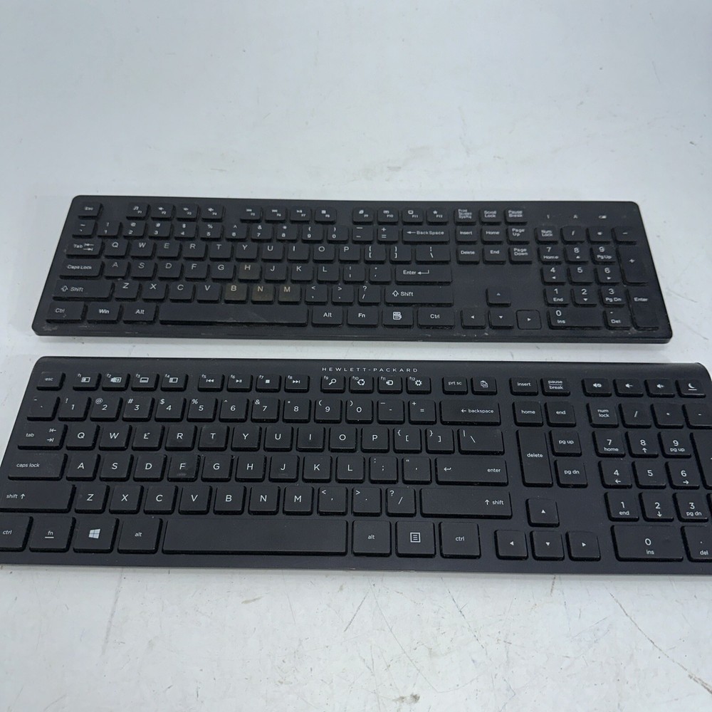 2 Wireless Keyboards NO DONGLE - UNTESTED HP & Unbranded