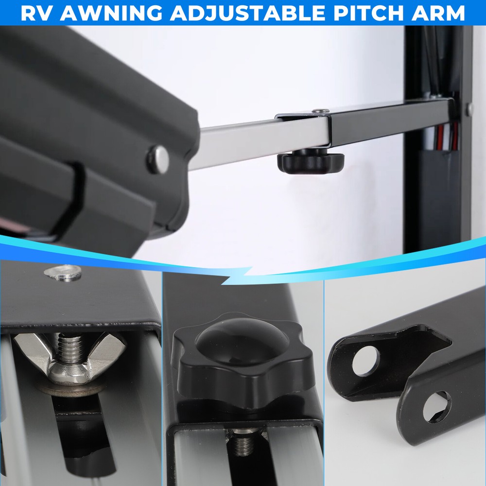 For Dometic 9100 9200 Power Patio RV Awning Arm Adjustable Pitch Arm Replacement