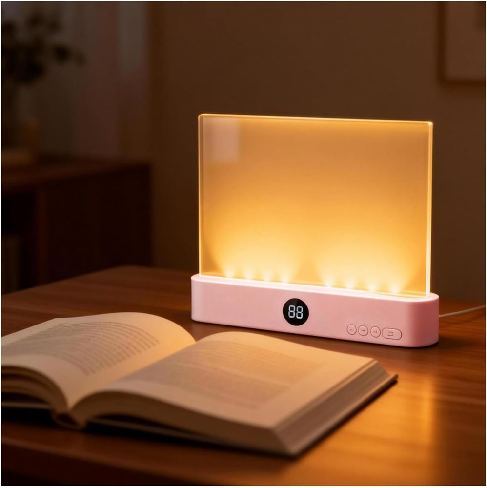 Rechargeable LED Book Light with 3 Colors, Timer, and Dimmable Panel