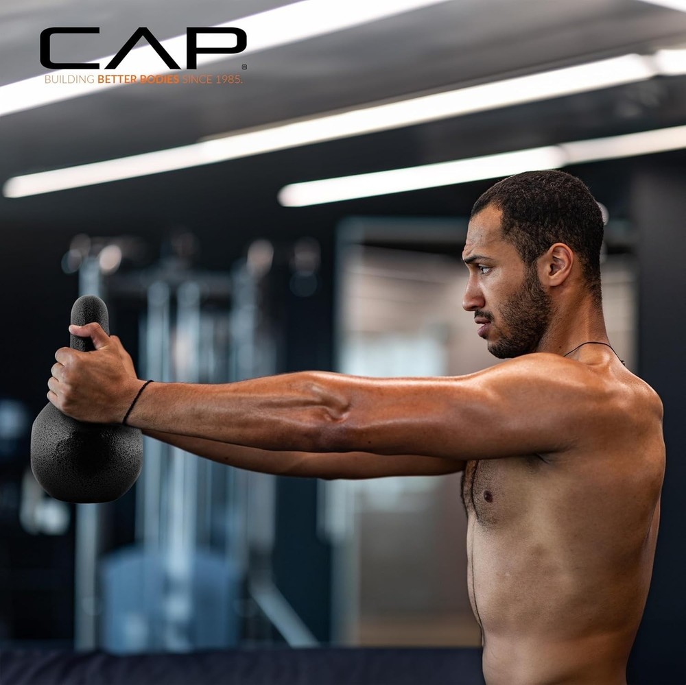 High-Quality 20lb Cast Iron Kettlebell - Multiple Weight Options & Versatile Use