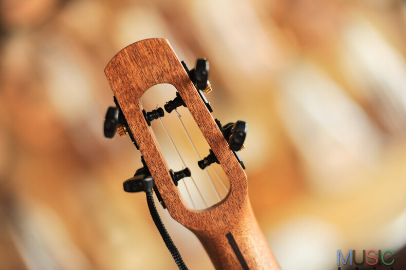 Bright Sun Solid Koa Cutaway Concert Ukulele (Blue Stone Inlay)
