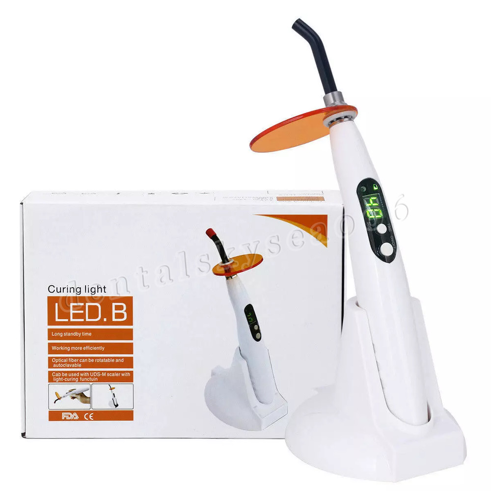 Dental Wireless LED.B Curing Light Lamp Cordless Adjustable Working Time USA
