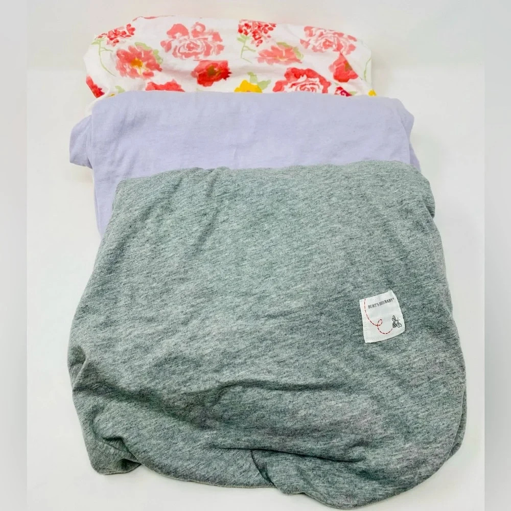 Bundle of 3 Burt’s Bees Standard Size Fitted Crib Sheets