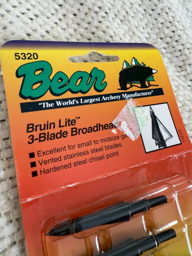 Bear Archery Bruin Lite 3 Blade Broadheads