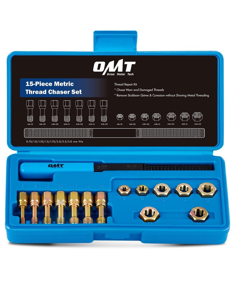 Orion Motor Tech 15 Piece Metric Thread Chaser Set, Master