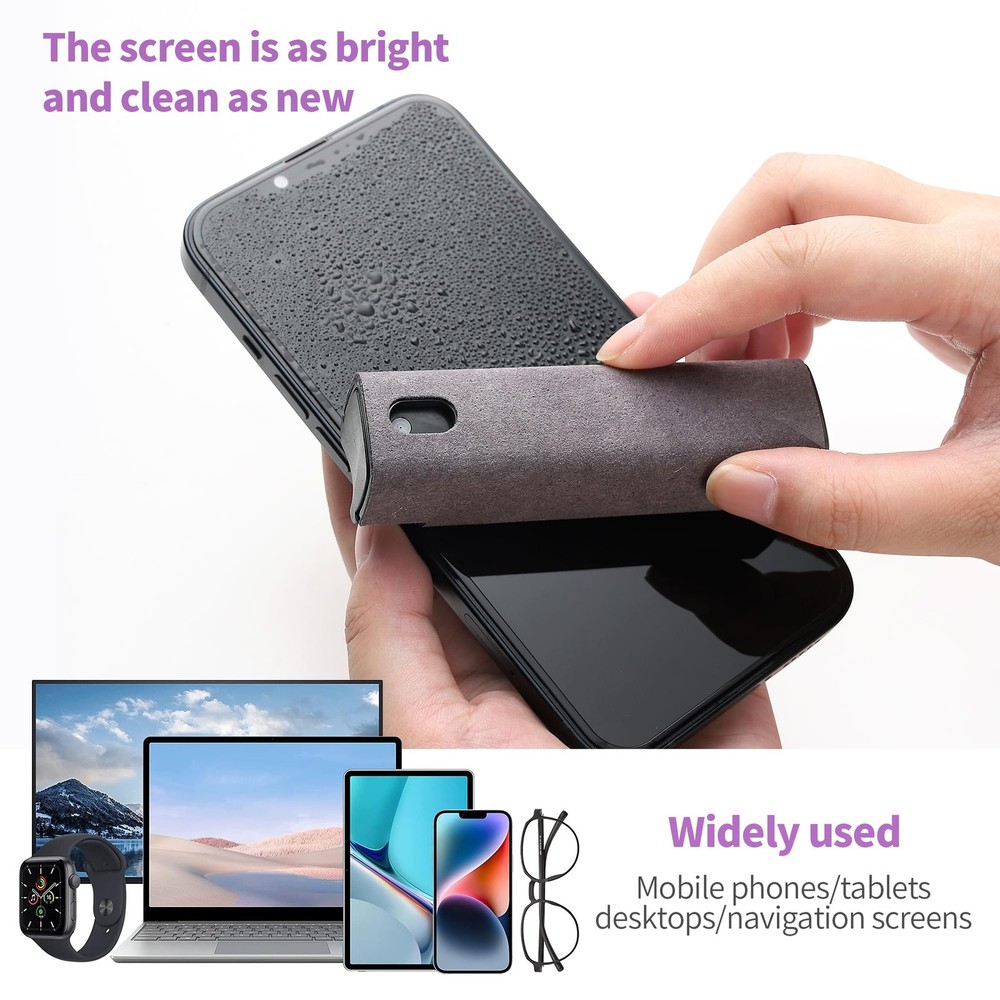 2-Pack Touchscreen Cleaner Kit – Spray & Microfiber for Phone, Tablet, Car