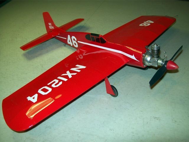 1/2 A profile "P-51 B. Mustang " U-Control plans