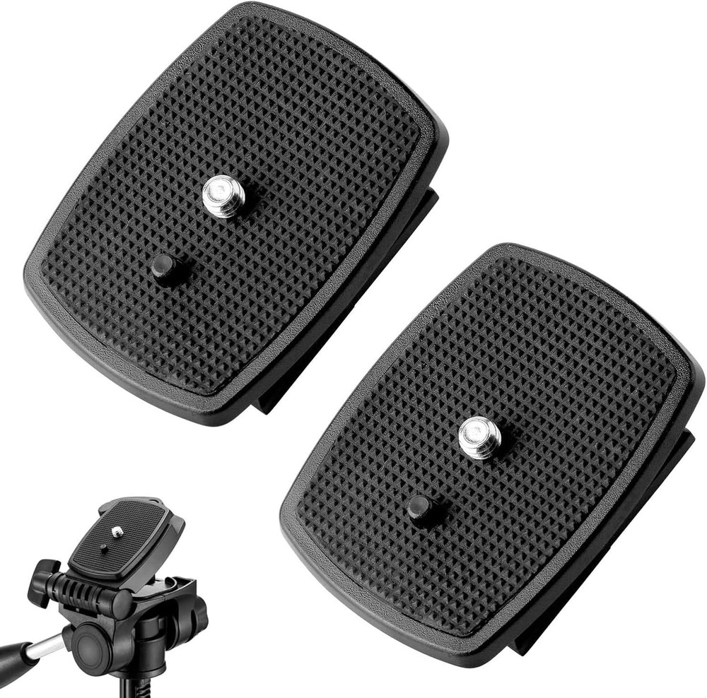 2-Pack Universal 43X43Mm Quick Release Plate Set for Velbon Tripods, Compatib...