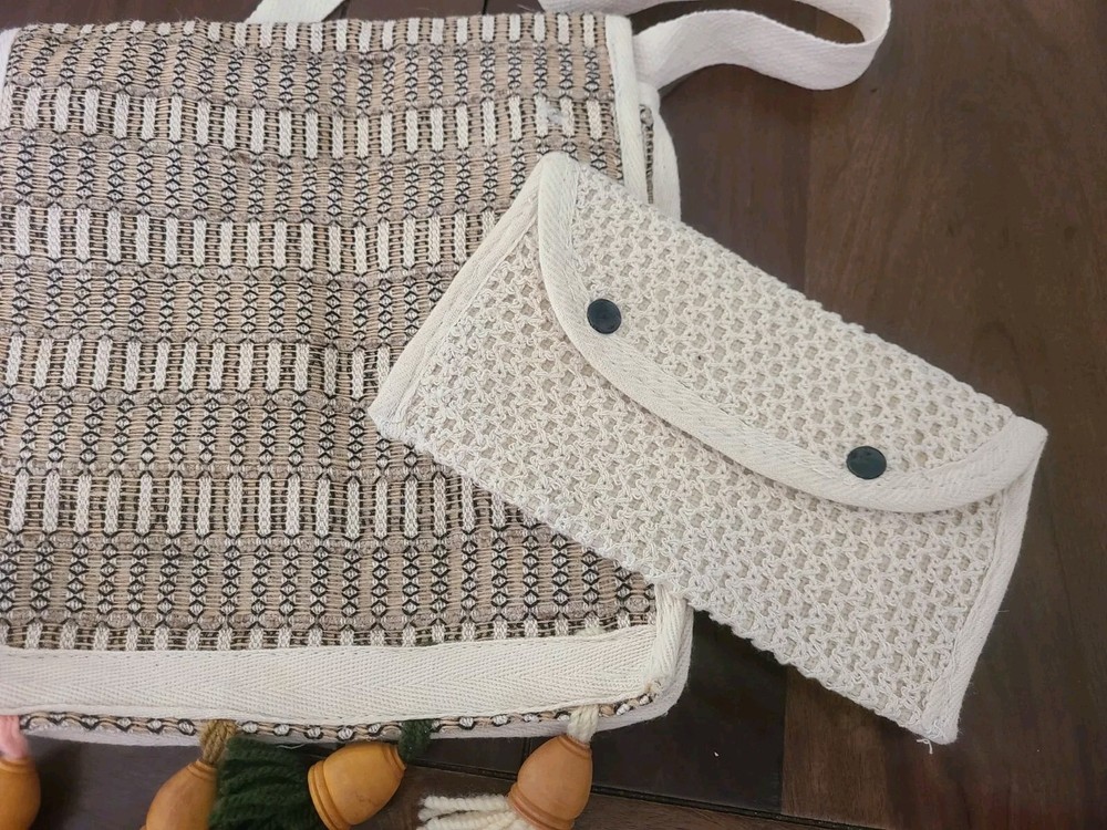 Cloth Messenger Bag and Wallet from India