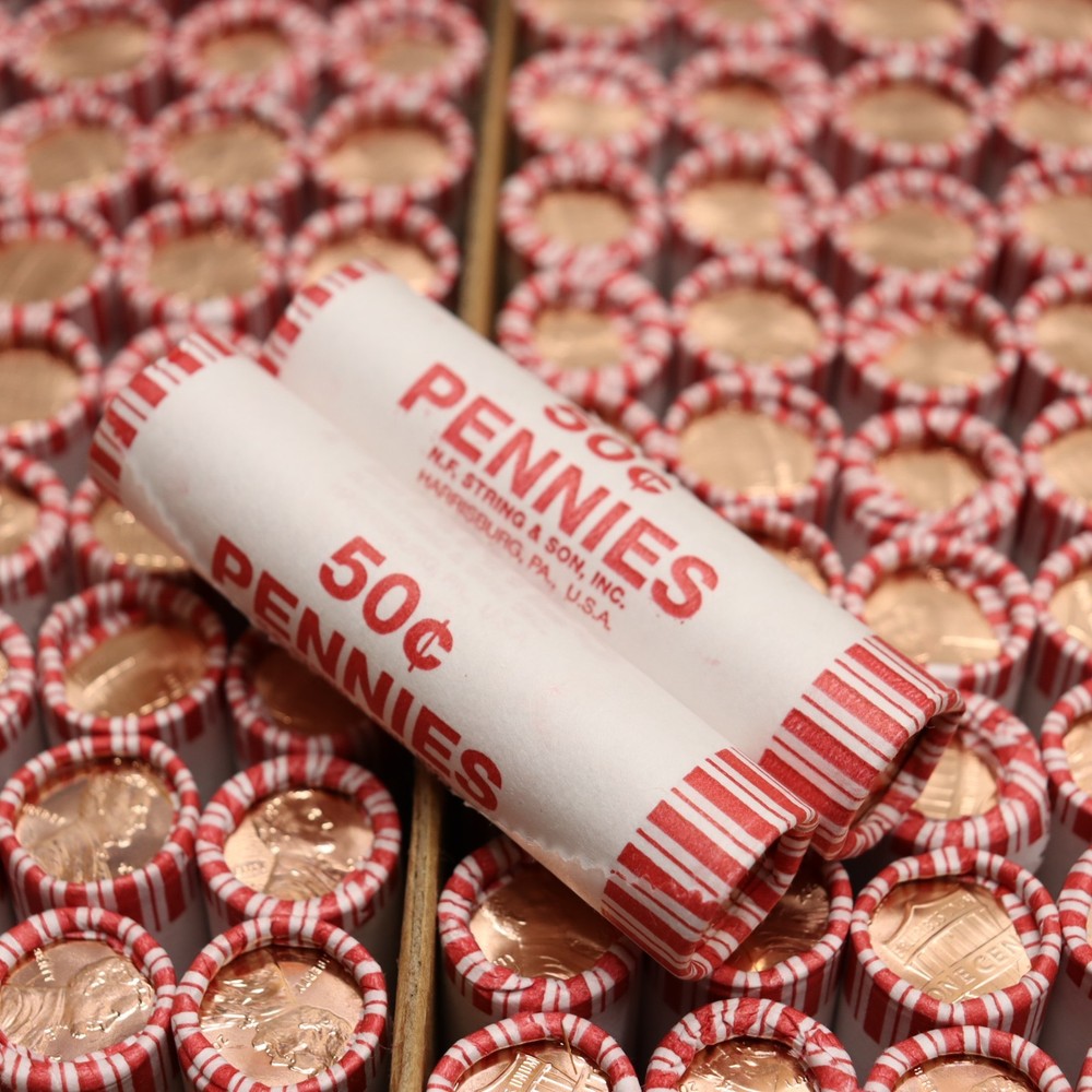 2025 D Penny Roll, -5 Rolls- Lincoln Shield Cent, BU, Uncirculated, Unsearched