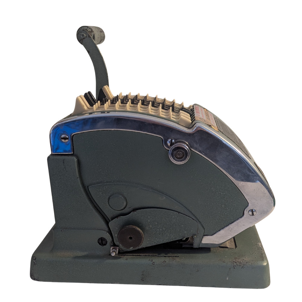 Vintage F&E Cheque Protector Ltd. Manual Check Writer / Check Protector – Heavy