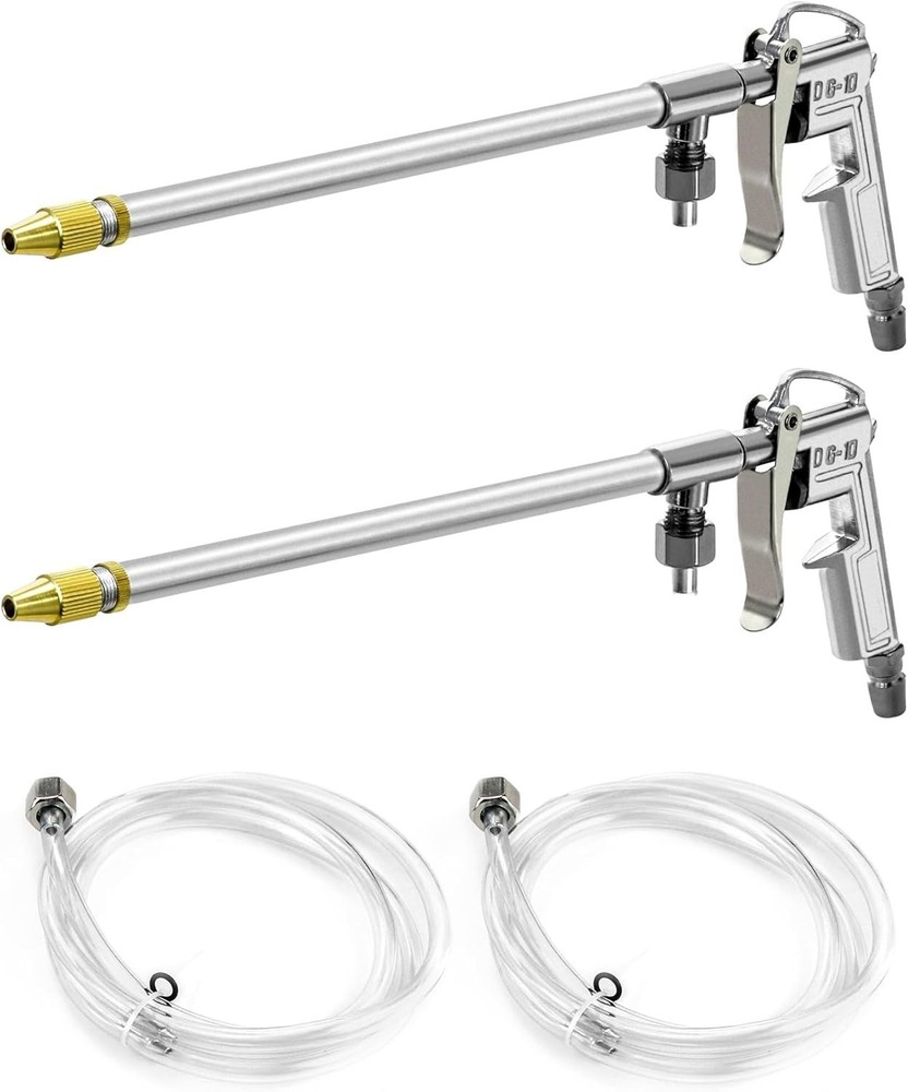 Durable Aluminum Pneumatic Cleaning Spray Guns - 1/4" Adjustable Nozzle, 2 Pack