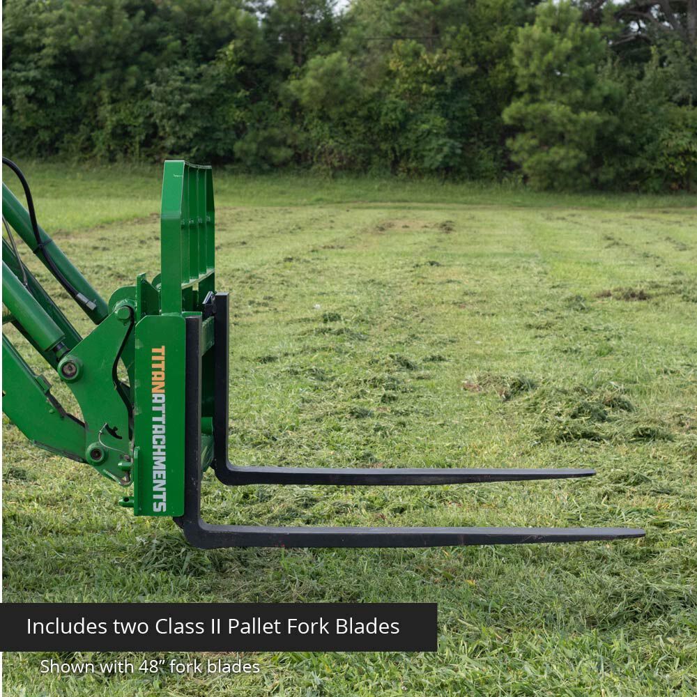 Titan Attachments Hook and Pin Pallet Fork Frame Attachment with 42in Fork Blade