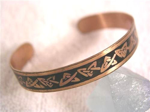 Copper bracelet solid adjustable 1/2 inch wide c25