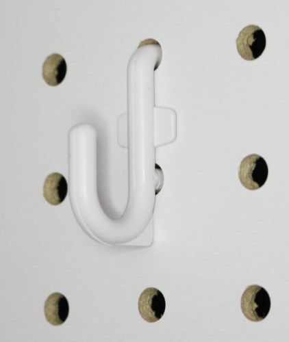 Plastic White J & L Style Pegboard Hooks Kit - 500 Pack PEGBOARD NOT INCLUDED