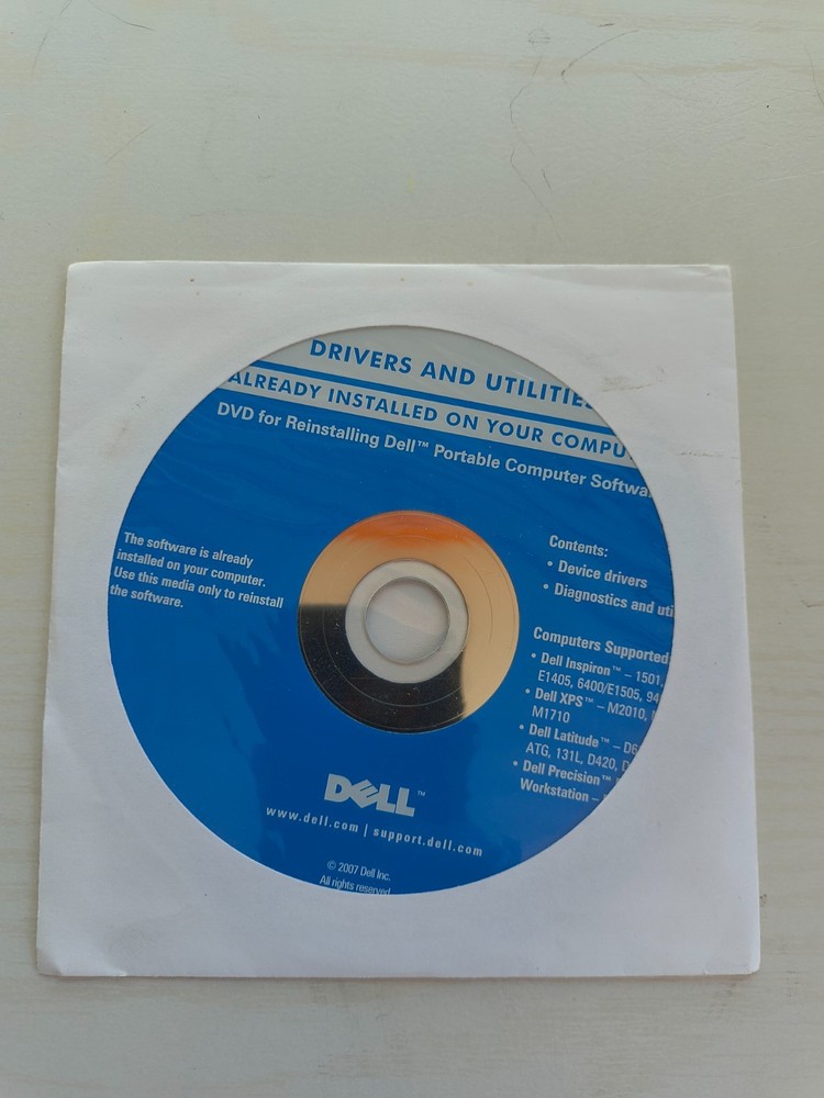 Sealed, Vintage Dell Drivers and Utilities software disc