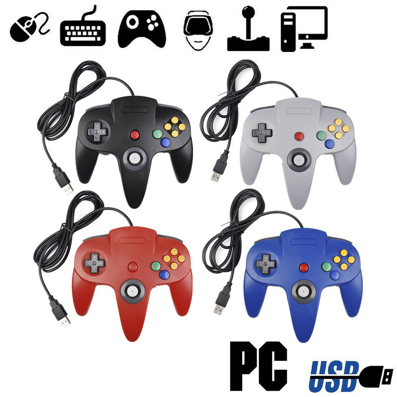 For Nintendo 64 N64 USB Controller Gamepad Joystick For PC MAC Raspberry Pi 3