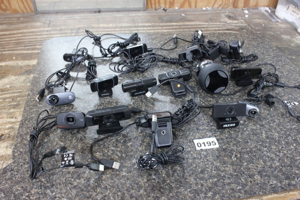 15 Assorted webcams including logitech More USB Webcams See Details #0195