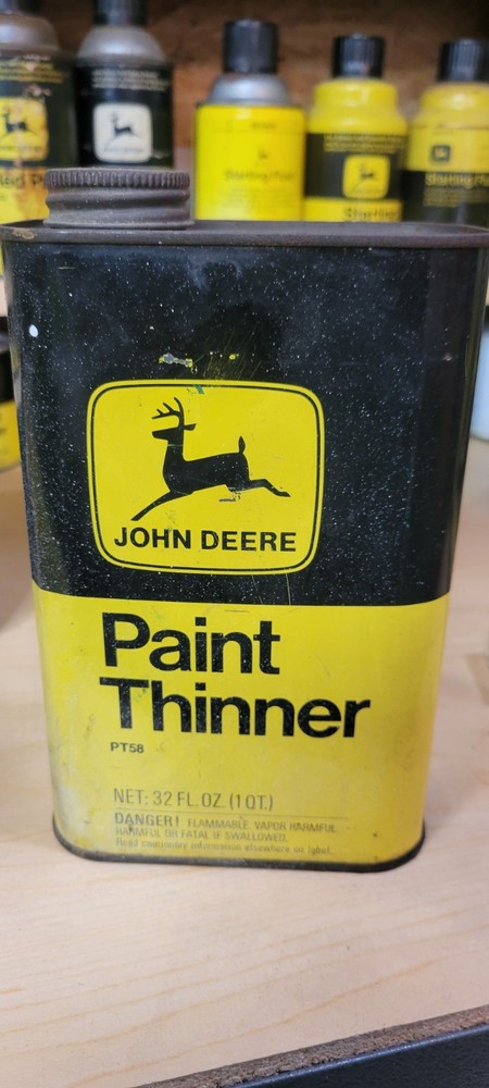 Vintage John Deere Display Can Paint Thinner Pt58