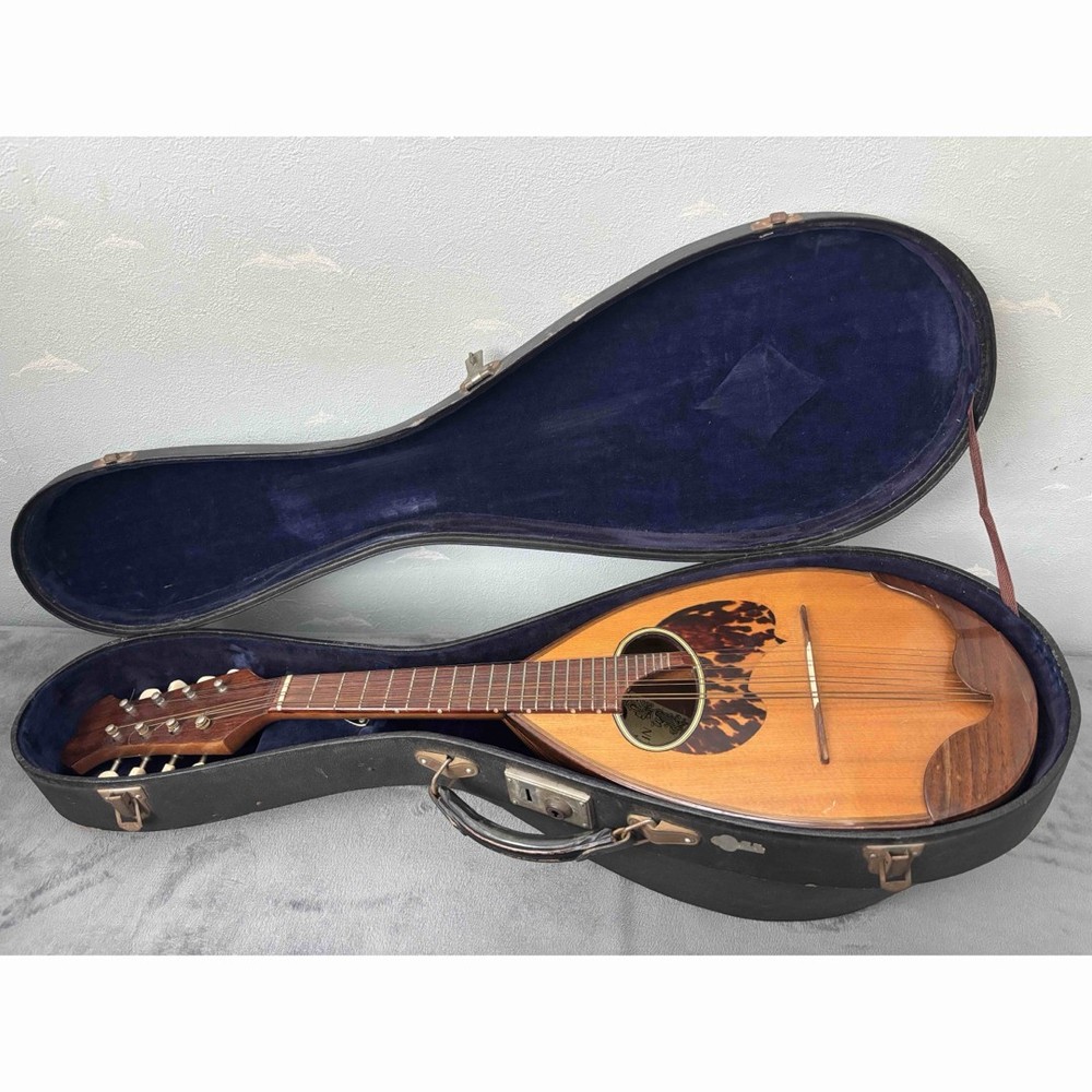 KUNISHIMA wood grain 8 string mandolin with case