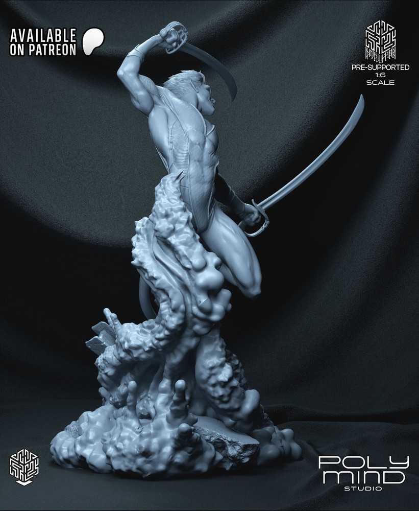 Nightcrawler Statue 3D Printed Kit Unpainted/Unassembled