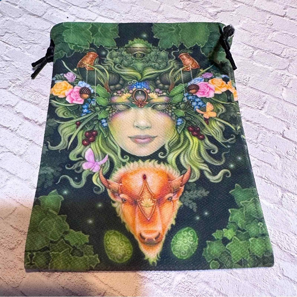Forest Goddess Tarot Drawstring Bag