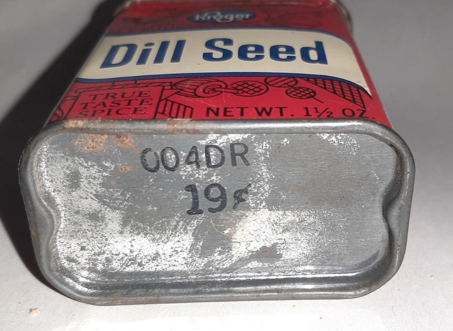 Vintage Kroger Dill Seed Tin