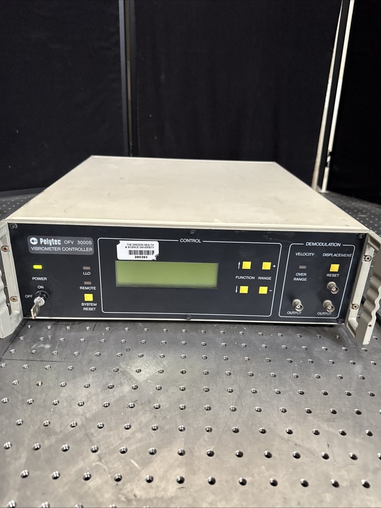 Polytec OFV-3000 Laser Vibrometer Controller Powers On