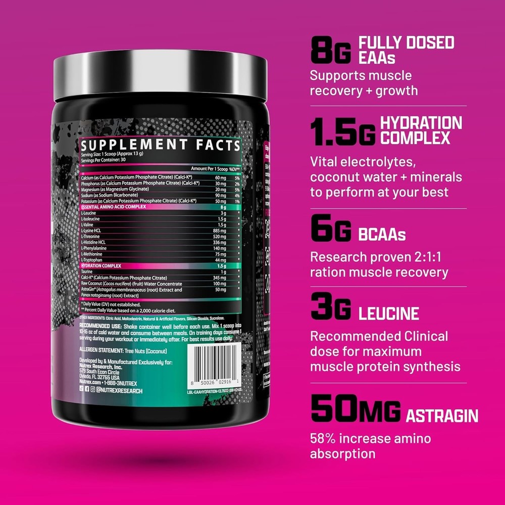 Nutrex - EAA + Hydration Strawberry Watermelon 30 Servings