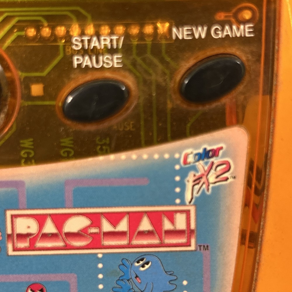 2000 MGA Handheld Pac-Man Translucent Orange Tested Works