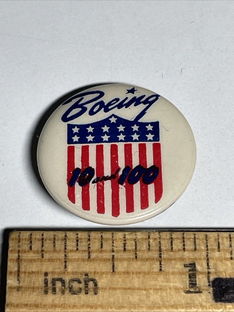 WWII Era Boeing 10-100 Pinback Button HS-42