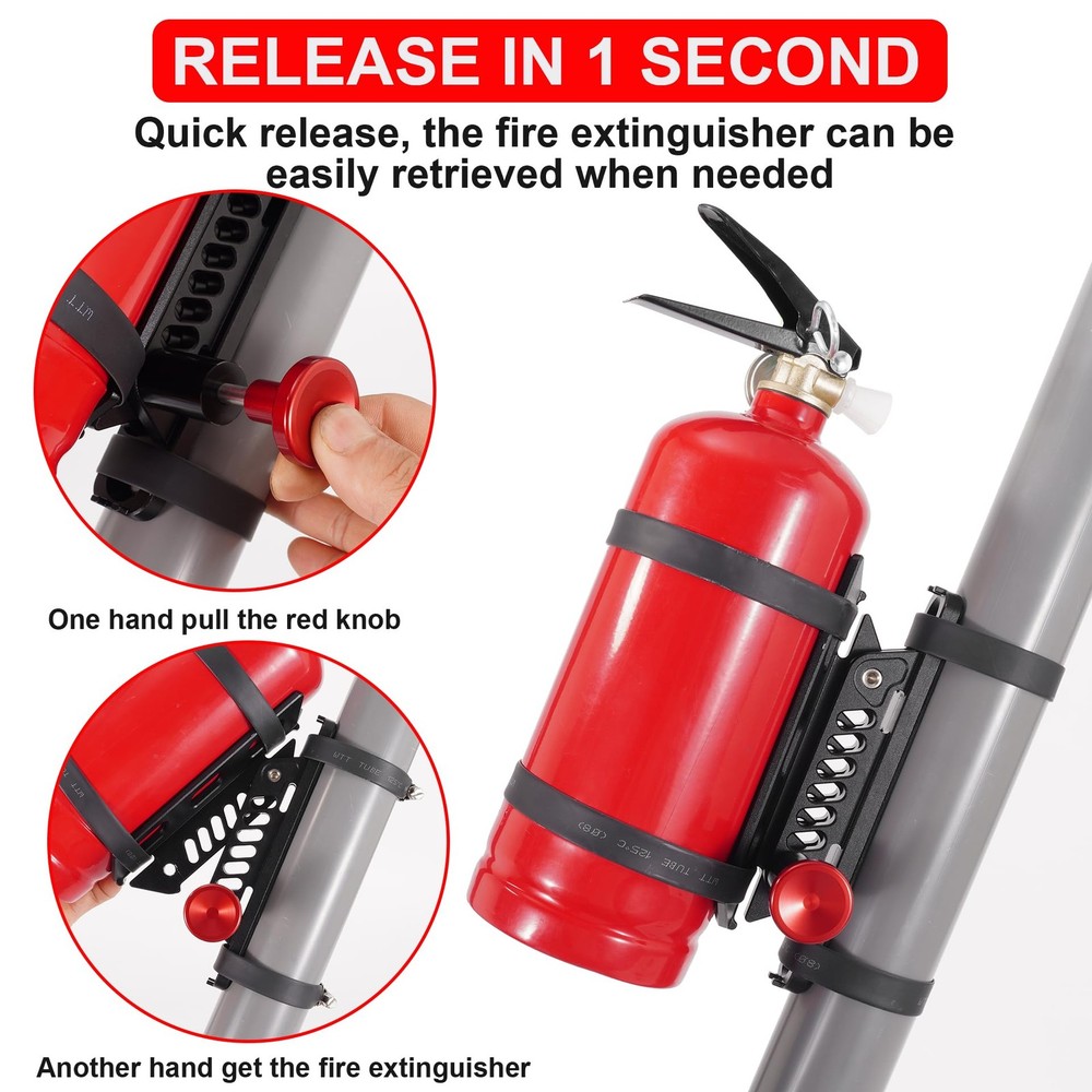 UTV Fire Extinguisher Mount Bracket, Quick Release Fire Extinguisher Mount Ho...