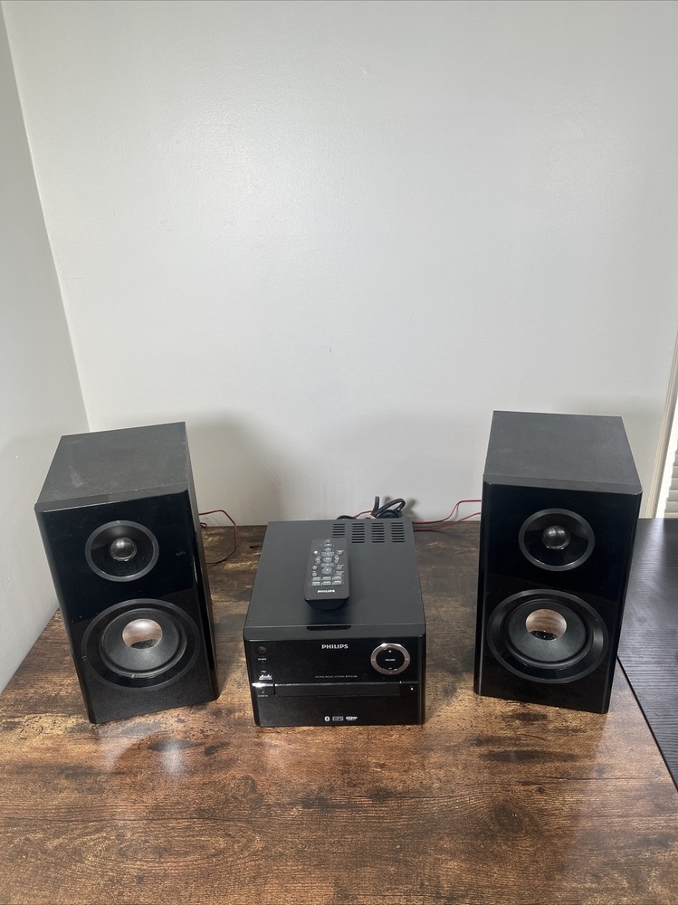 Phillips Micro Music System w/ Remote BTM2180 Black Bluetooth/ MP3/USB Direct