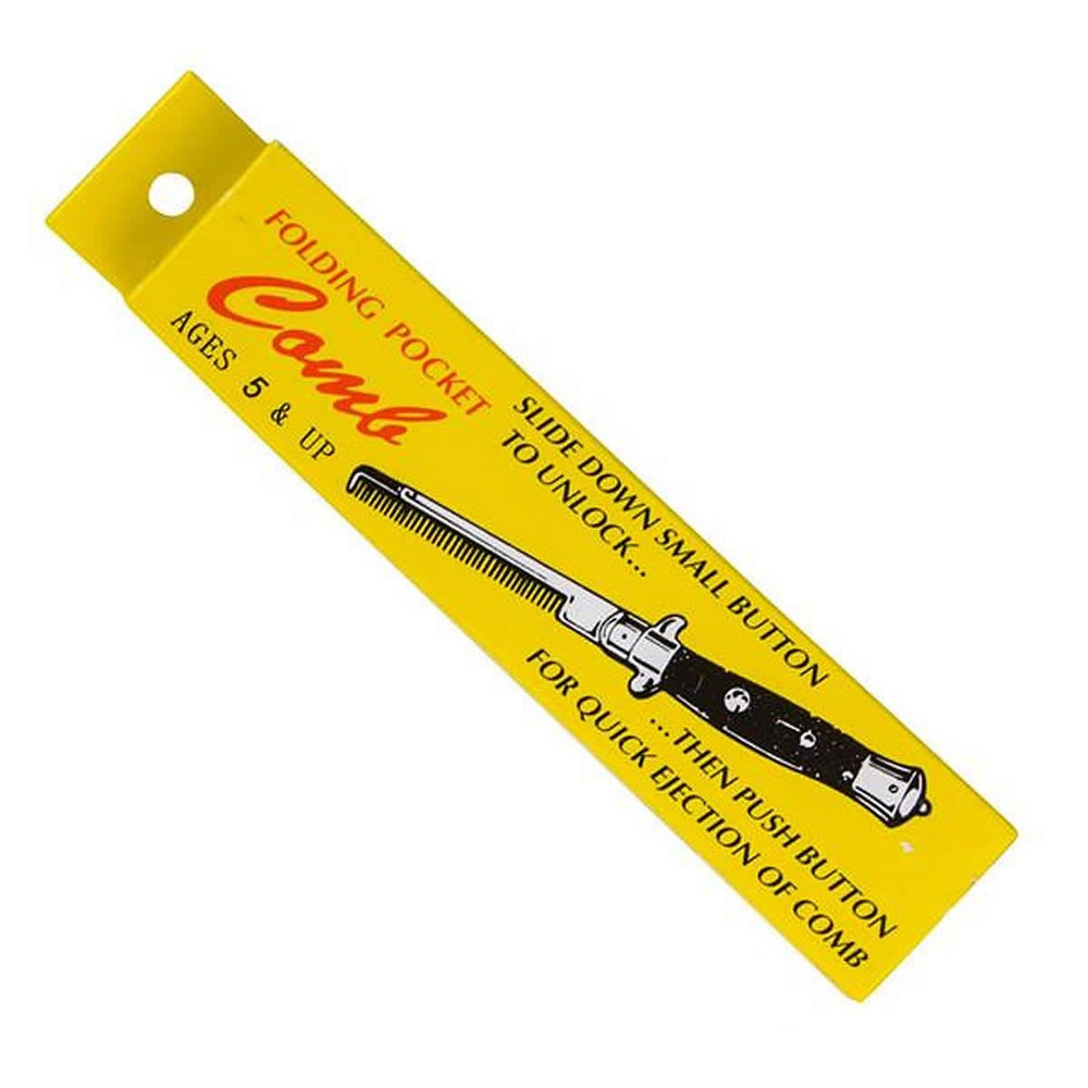 9" Stainless Steel Switch-Blade Folding Pocket Comb (1-Unit)