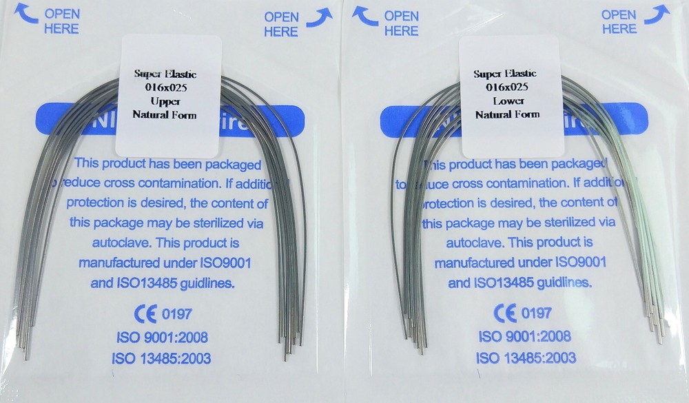 5Pack Dental Orthodontic Bracket Arch Wire Niti Rectangular Natural SuperElastic