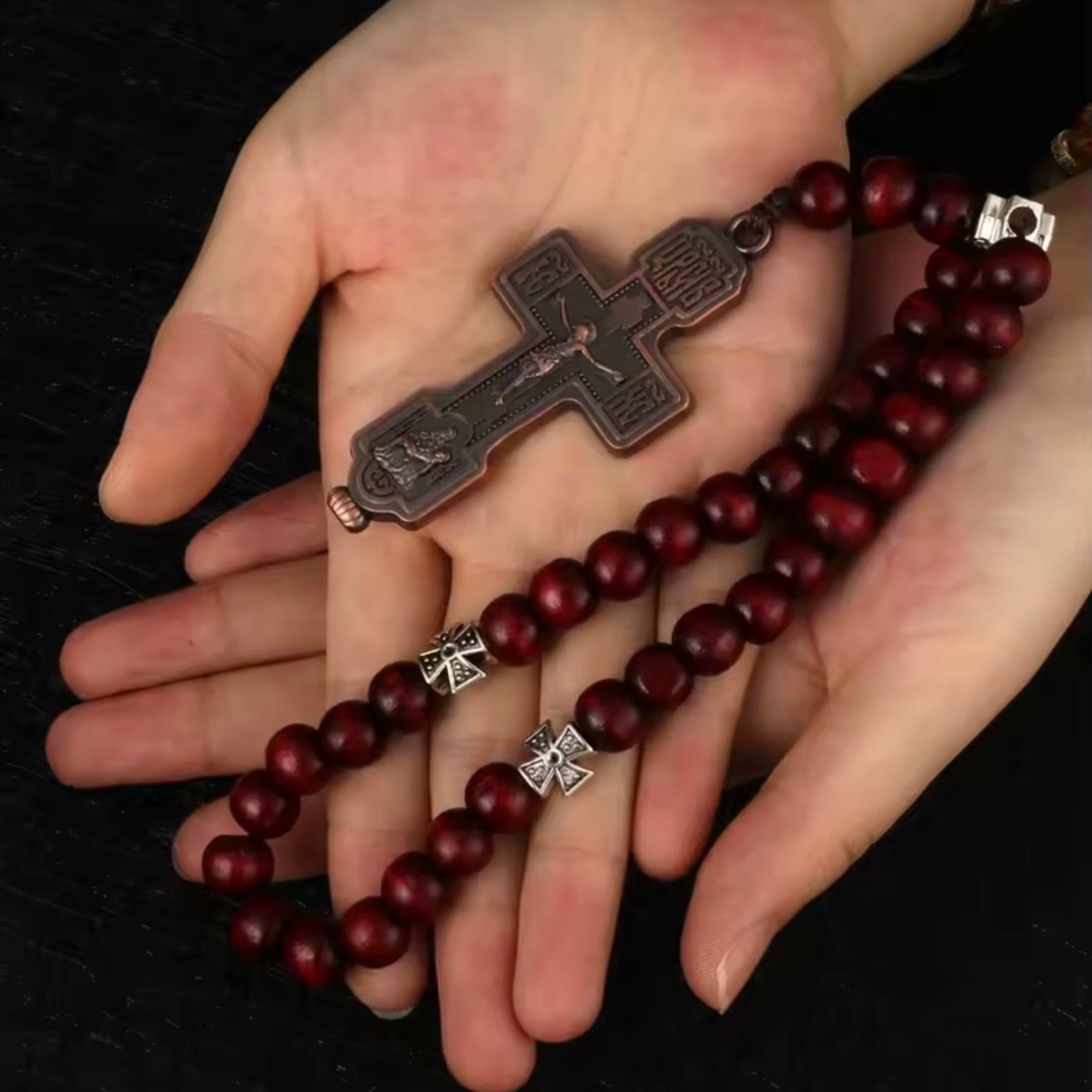 Eastern Orthodox Chotki Komboskini Prayer Beads Rosary 33 Beads Wooden