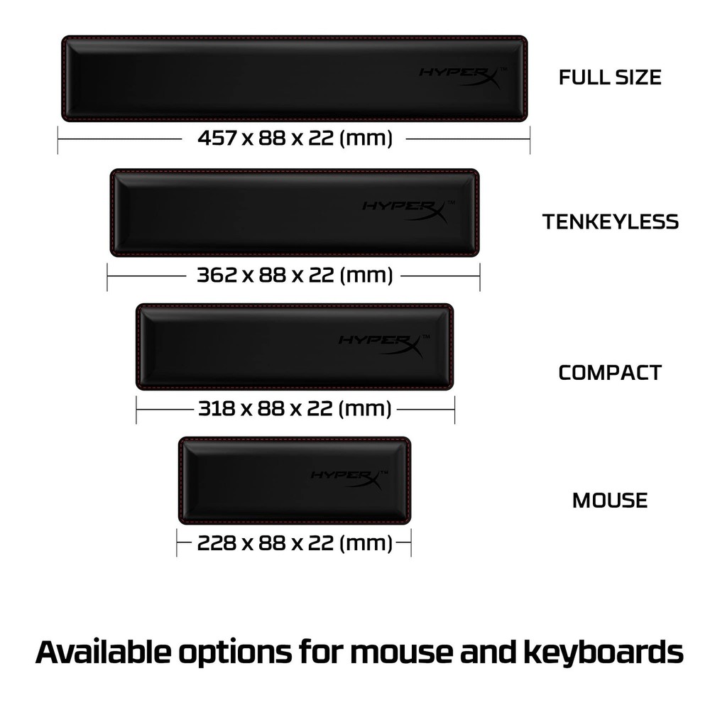 HyperX Wrist Rest – Mouse – Cooling Gel – Memory Foam –