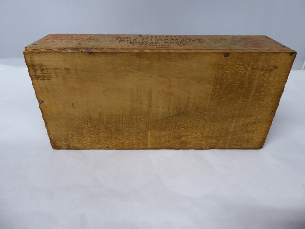 Antique Pyrography Advertising Candy Box Valentines Day #2