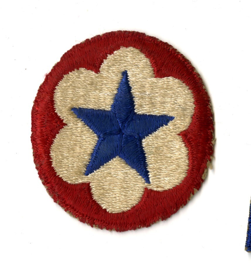 Army Service Forces White Back Patch WWII Vintage