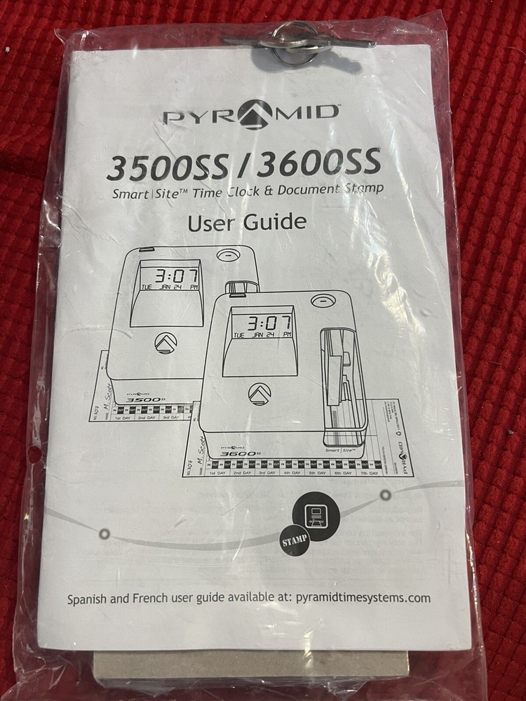 Pyramid Time Clock & Document Stamp Machine 3500 3600SS
