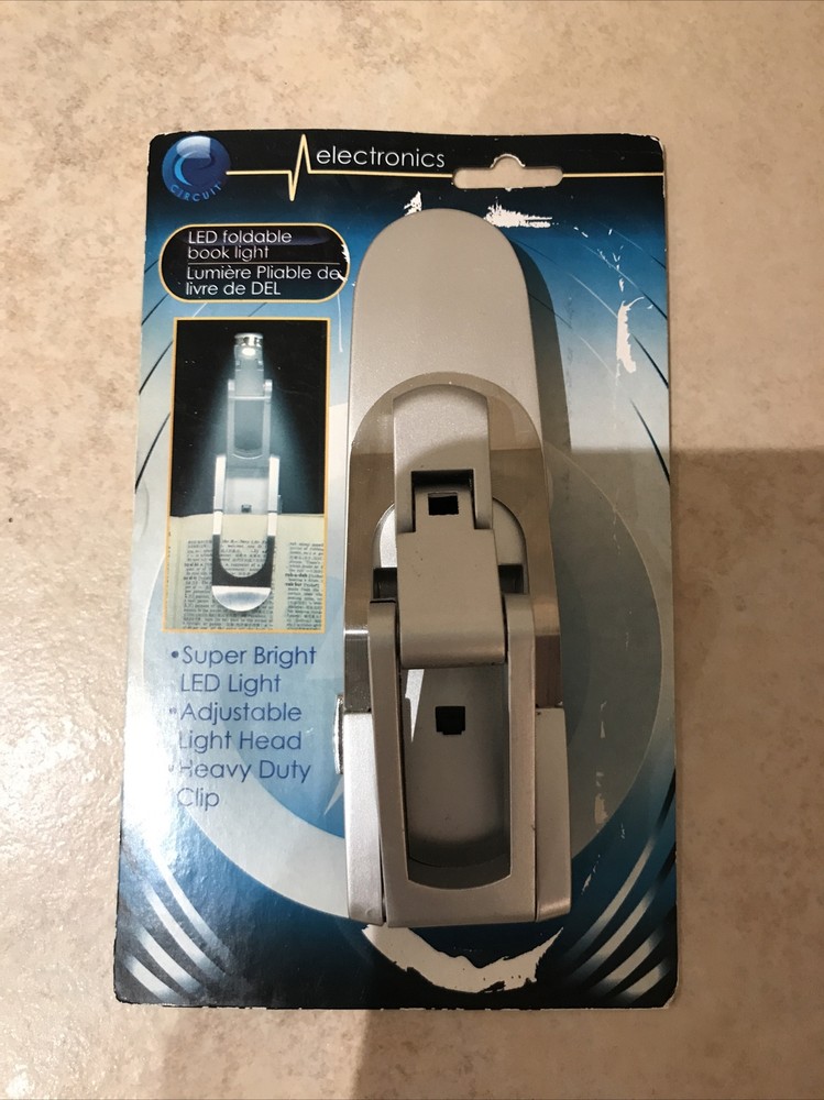 LED Foldable Book Light Battery Not IncludedBox Silver / Gray